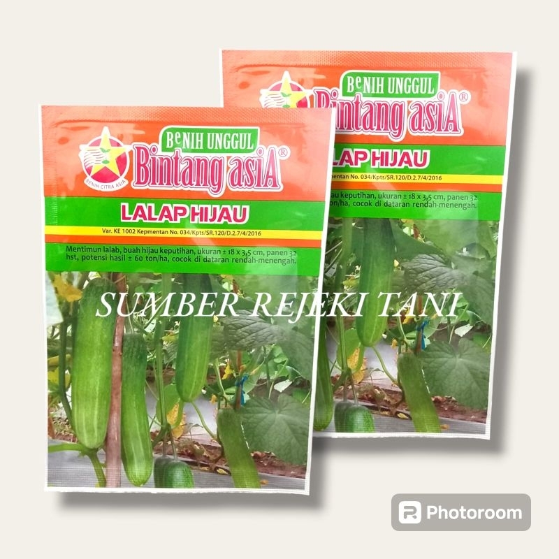 Benih Mentimun Lalap Hijau Bintang Asia 20gram