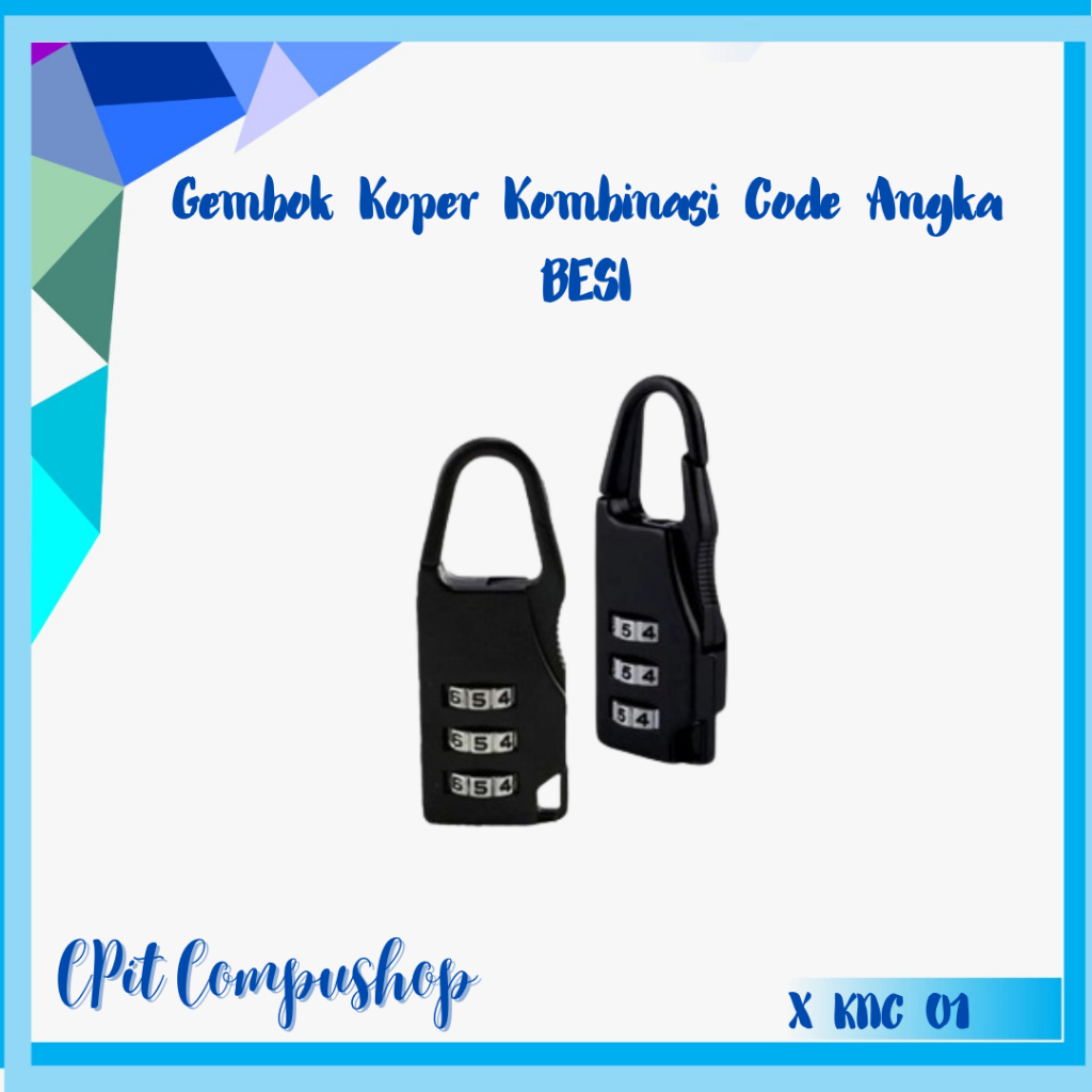Gembok Koper Kombinasi Code Angka Suitcase Lock Pengunci Tas Ransel - BESI
