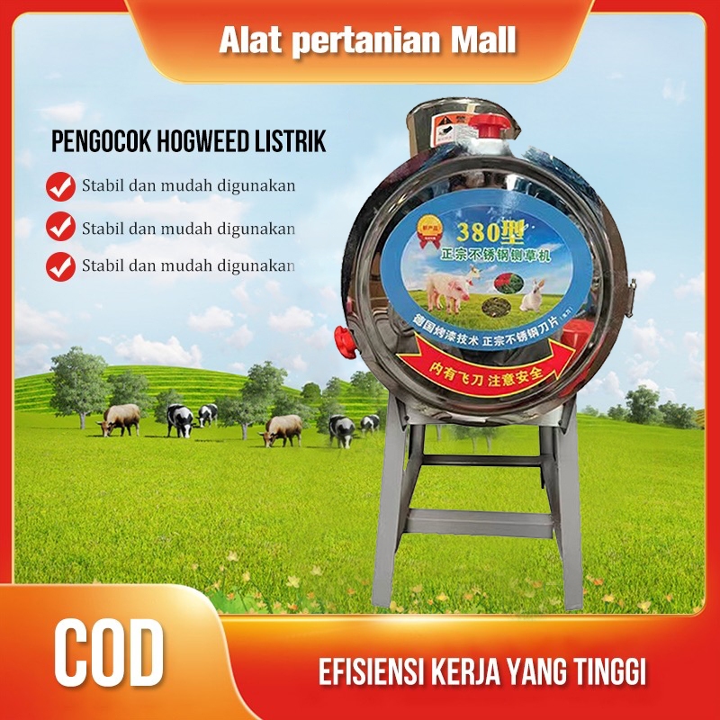 Rumah tangga listrik kecil pemotong rumput penggiling rumput penggiling pakan hijau perajang pelet k