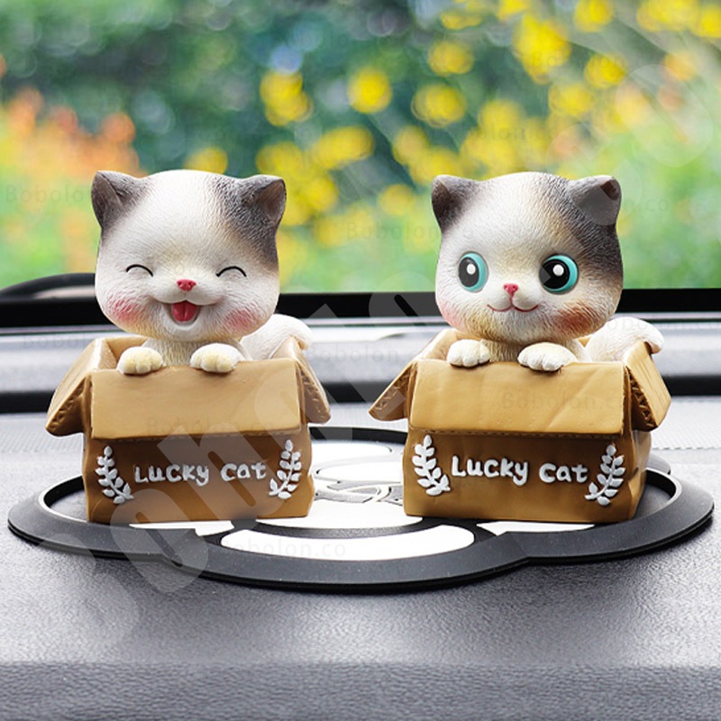Pajangan Mobil Kucing Aksesoris Interior Mobil Ornamen Kucing Yang Disimulasikan Lucky Cat Kucing Ke