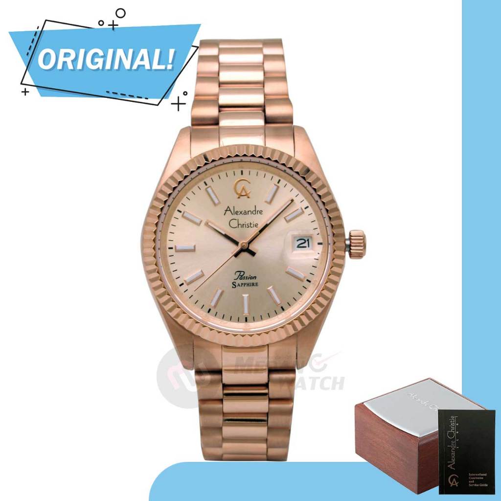 Jam Tangan Wanita Analog Alexandre Christie 5016LD AC5016 AC 5016 LD 5016 LDBRGLN Original Garansi R