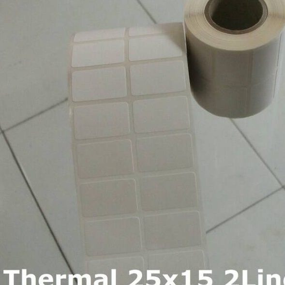 

Direct Thermal 25x15mm 2Line 1pcs Gap 2mm Core 1 Inchi Label Sticker Barcode