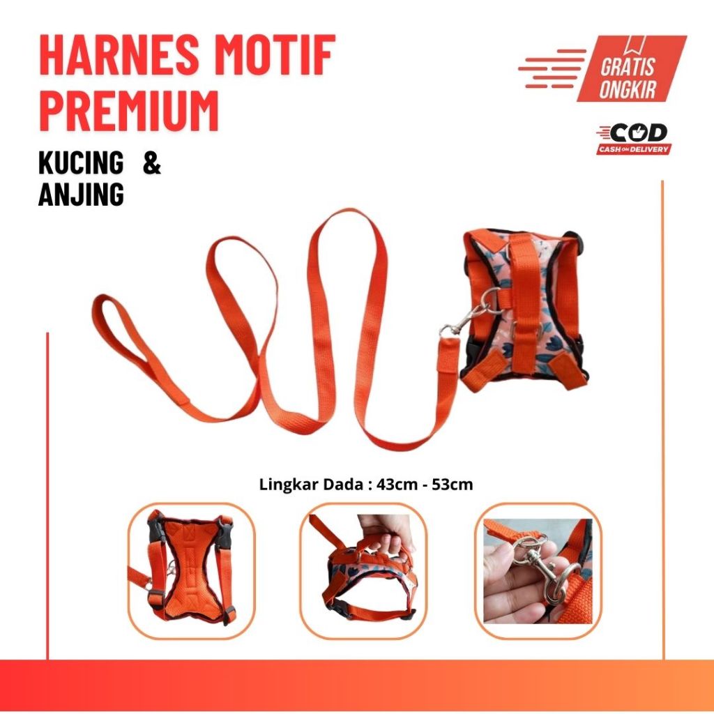 ROMPI Kucing & Anjing Harnes Rompi Motif Premium