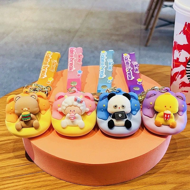 KY15 Duck - Premium Gantungan Kunci Kartun Duck Imut Bebek Lucu Gantungan Kunci Tas Sekolah Liontin 