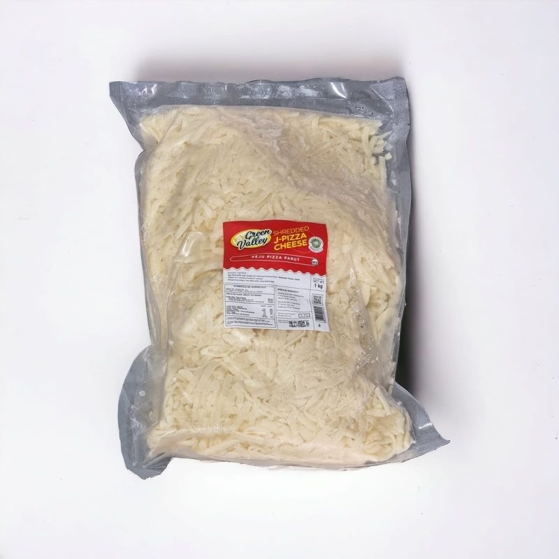 

Keju Mozarella Shredded Parut Halal 100gr Green Valley.