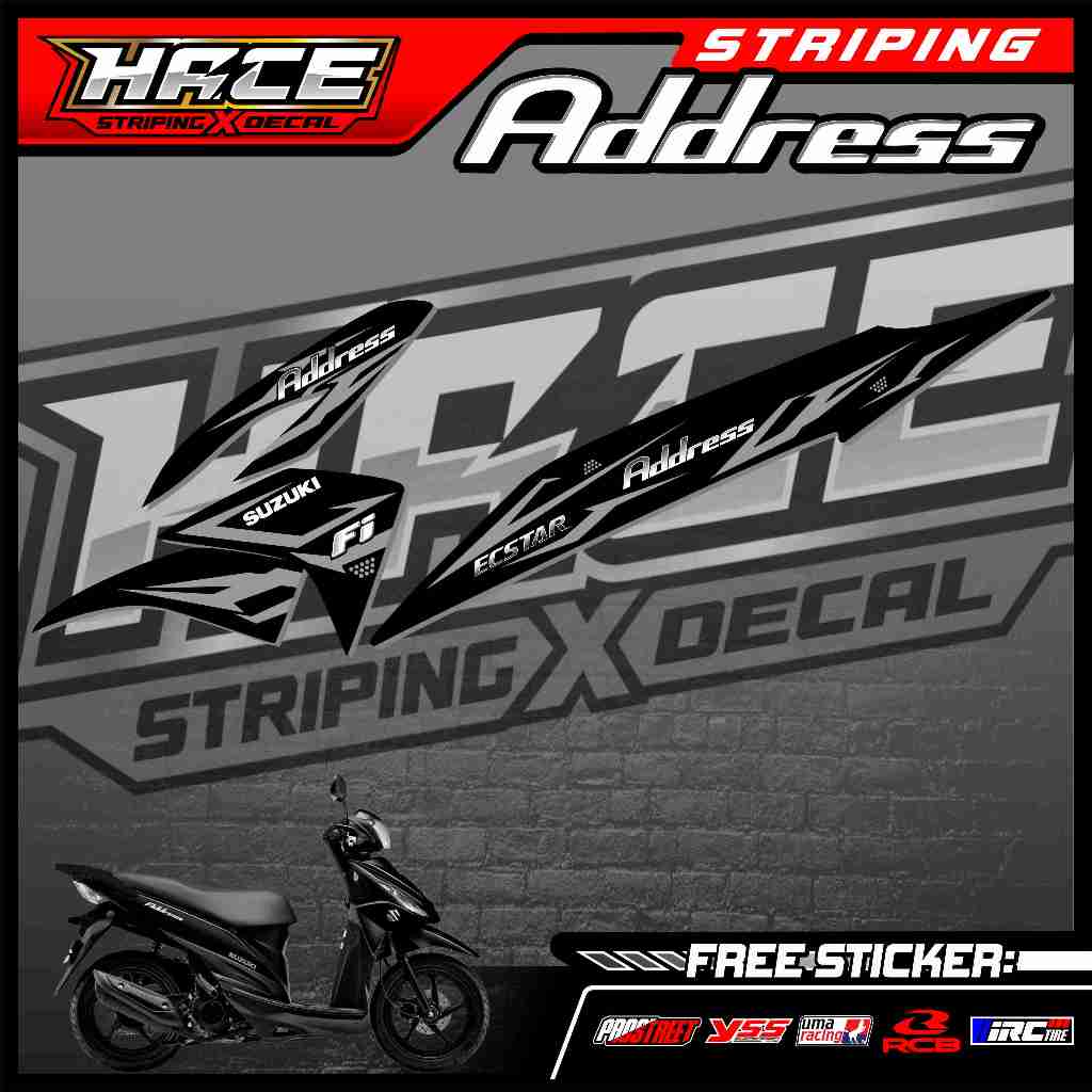 570 STRIPING STICKER SUZUKI ADDRESS - STRIPING STICKER SUZUKI ADDRESS SIMPLE GRAFIK