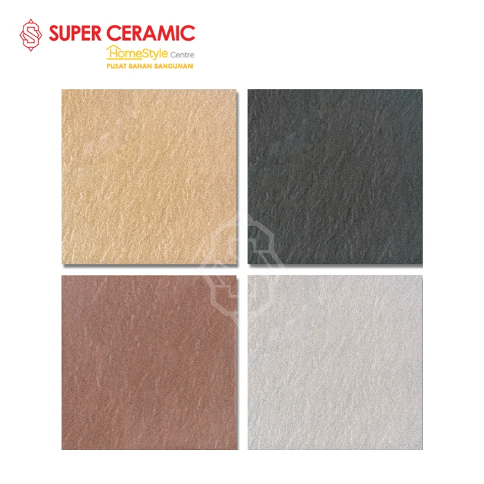 ASIA TILE 30x30 Keramik Kasar Kamar Mandi - Oscar Brown / Oscar Taupe / Oscar Grey / Oscar Black