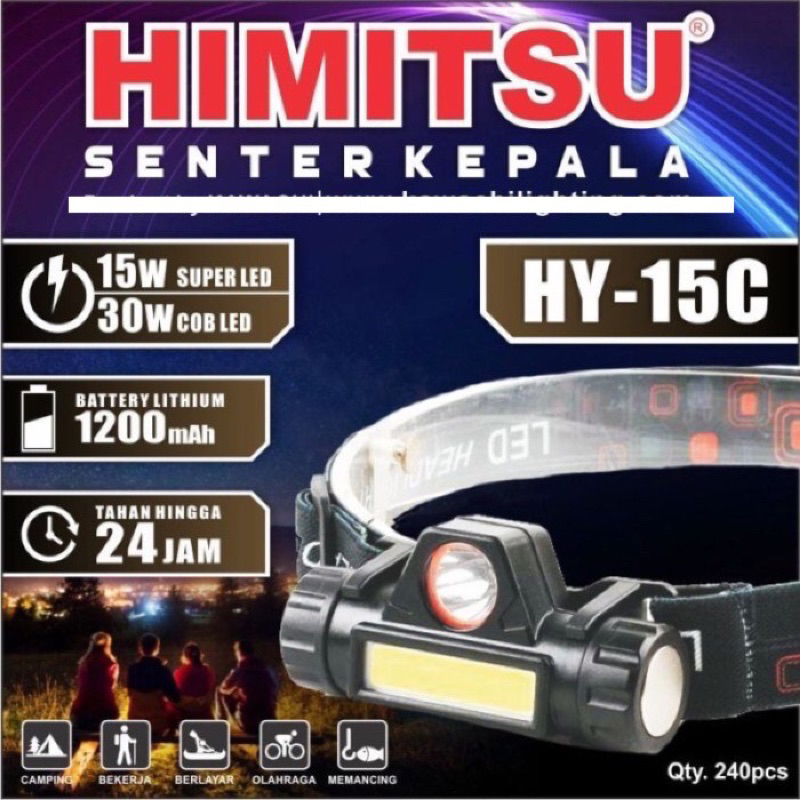 senter kepala senter darurat senter emergency portable praktis himitsu 15c