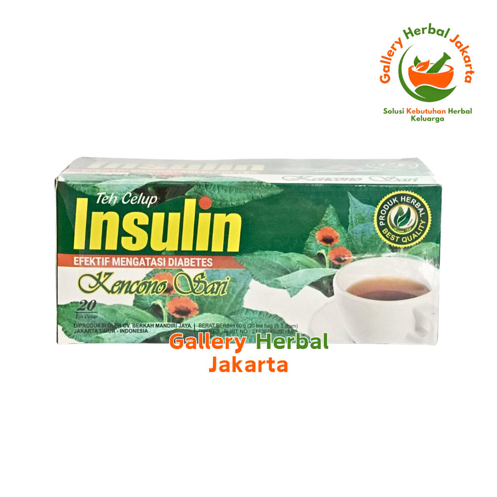 

Teh Celup Daun Insulin Kencono Sari Kemasan Kotak isi 20 Kantong