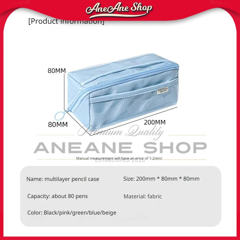 

Tempat Pensil Kanvas Berlapis Kapasitas Besar ZHIBIGE Organizer Alat Tulis Serbaguna Warna Pastel