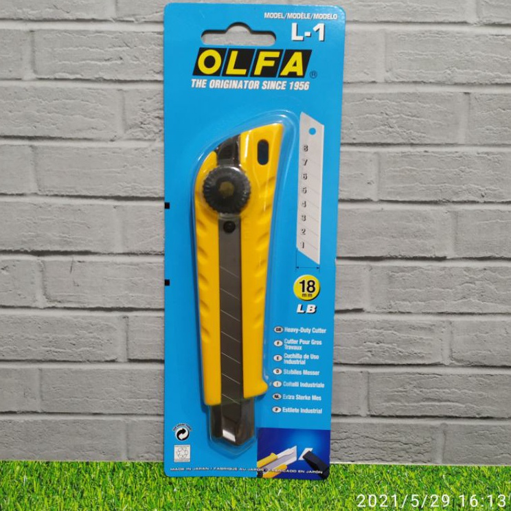 

OLFA Pisau Cutter 18mm L1 Ratchet Lock Utility