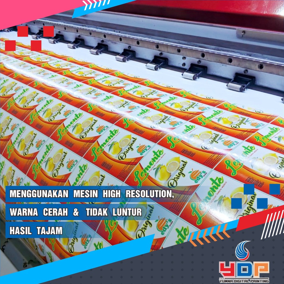 

cetak stiker vinyltransparan label makananminuman permeter satuanpai grosir