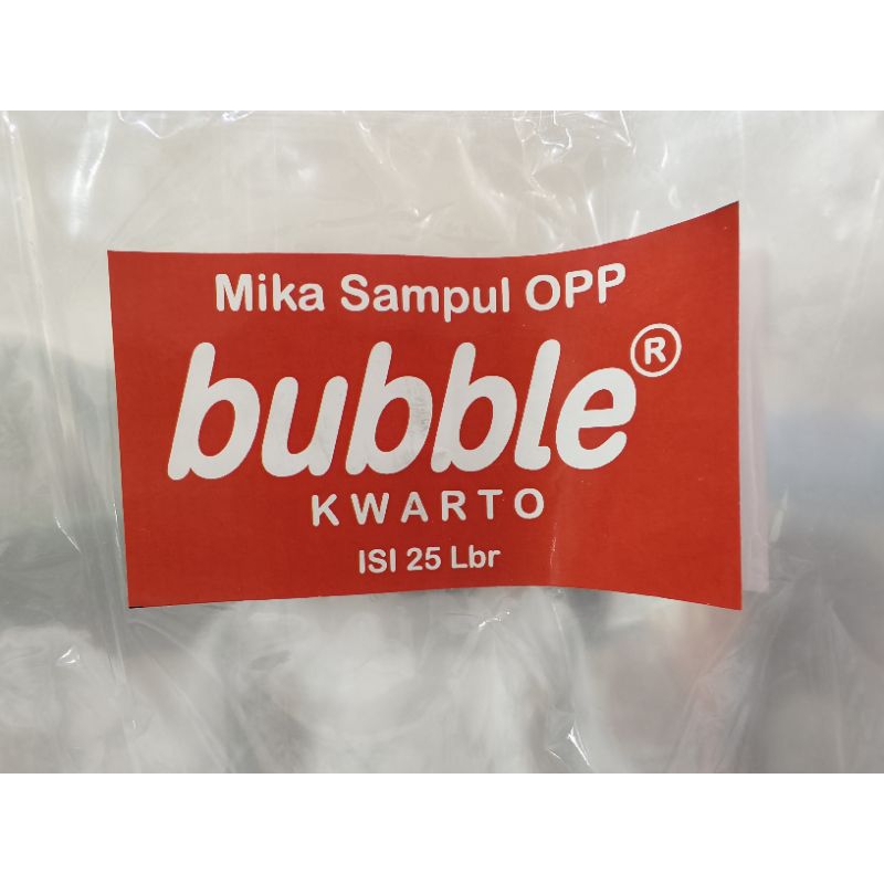 

sampul buku plastik/opp Bubble isi 25 lembar
