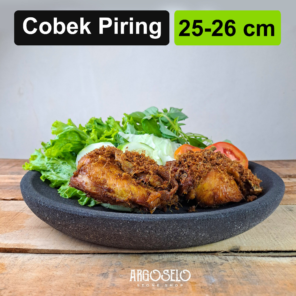 COBEK TIPIS UKURAN 25 - 26 cm - cobek tipis - cobek sajian - Asli Muntilan Magelang