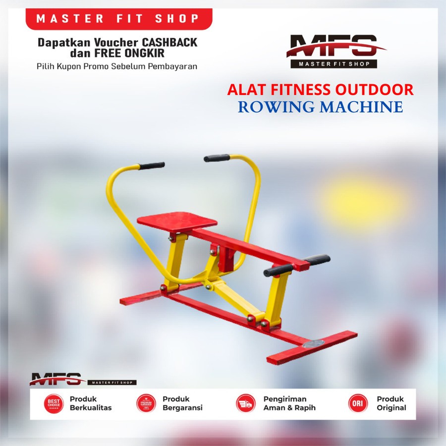 Alat olahraga outdoor Rowing machine cocok untuk taman