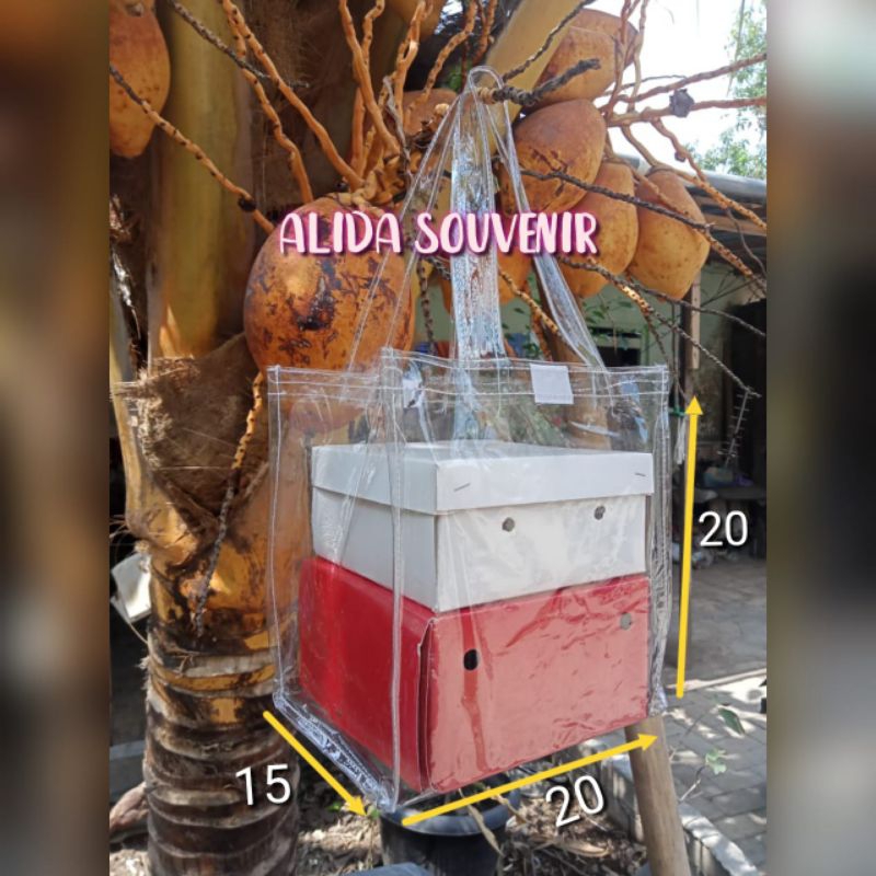 Tas Mika Transparan, Tas Jinjing Murah UK P20 L15 T20 READY STOCK Tebal Mika 0.20