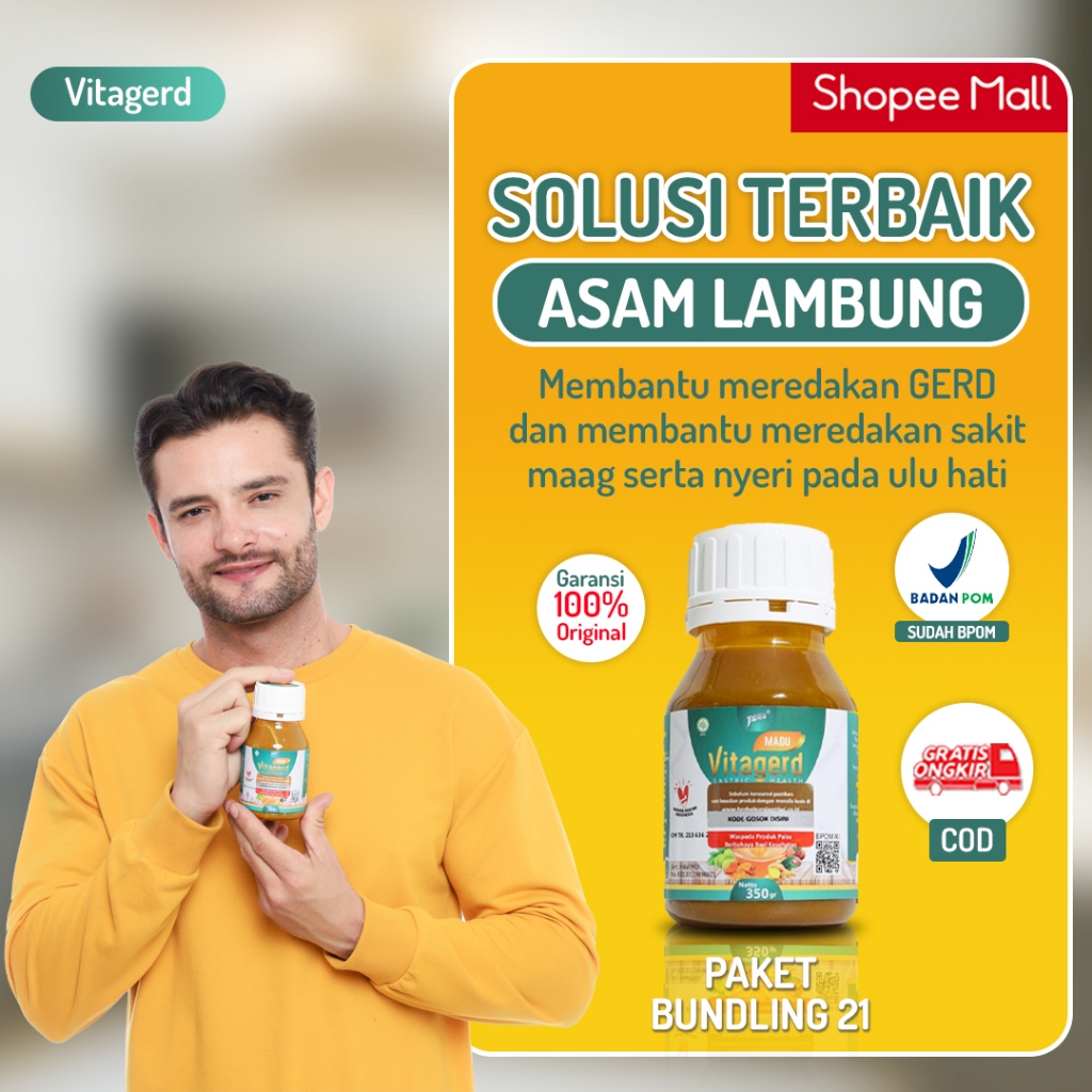 

Vitagerd Madu Herbal Paket 2 Botol Berat Bersih 350 Gram