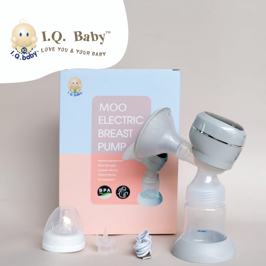 IQ BABY MOO USB RECHARGEABLE ELECTRIC BREAST PUMP | POMPA ASI ELEKTRIK