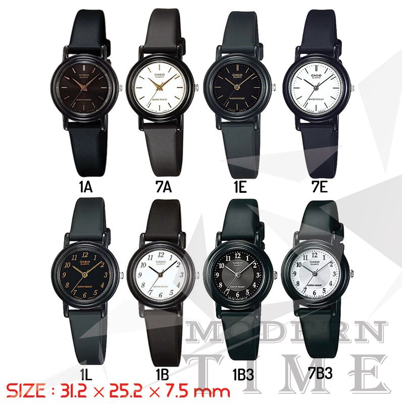 CASIO Original LQ-139 Series - Jam Tangan Wanita - Karet - Analog - Tanpa Kotak Mika