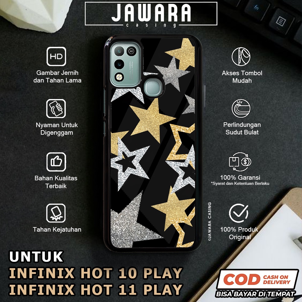 Case Infinix Hot 10 Play 11 Play Casing Infinix Hot 10 Play 11 Play [STAR] Premium Glossy Case Hp In
