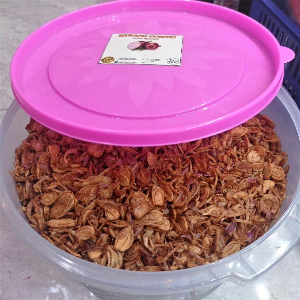 

Bawang goreng 1 kg, asli tanpa campuran tepung, renyah dan gurih