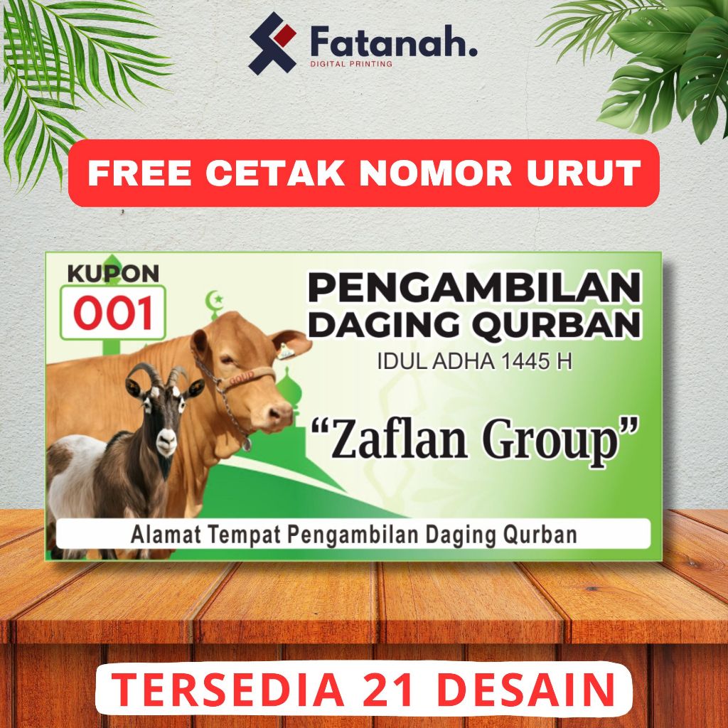 

Kupon Qurban Idul Adha 2024 Pengambilan Daging Kurban Bisa Custom Nama & Alamat