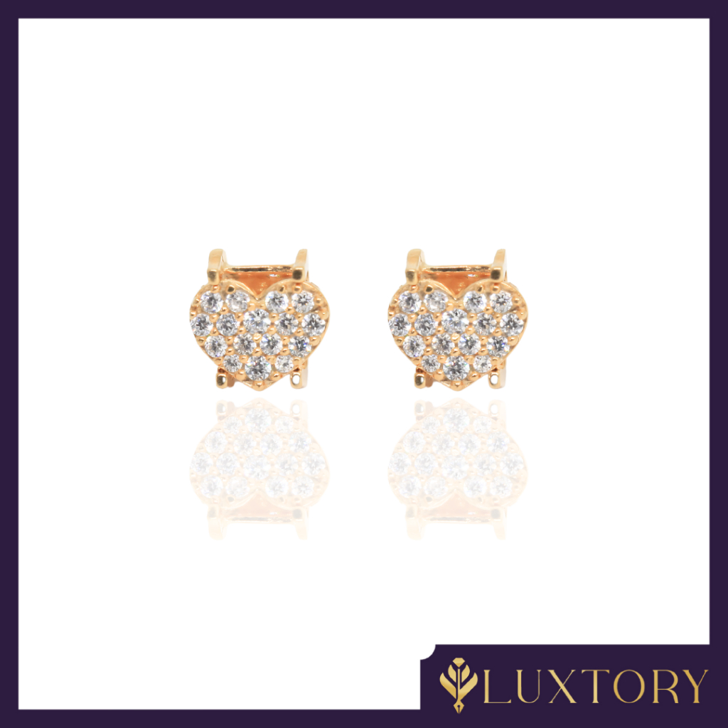 Giwang Emas Variasi Full Mata Putih Love Permata 8K