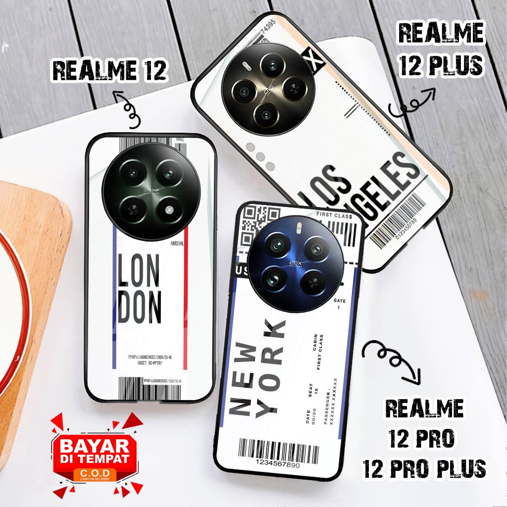 Softcase Glass Kaca REALME 12 , 12 PLUS, 12 PRO , 12 PRO PLUS [ S62 ].
