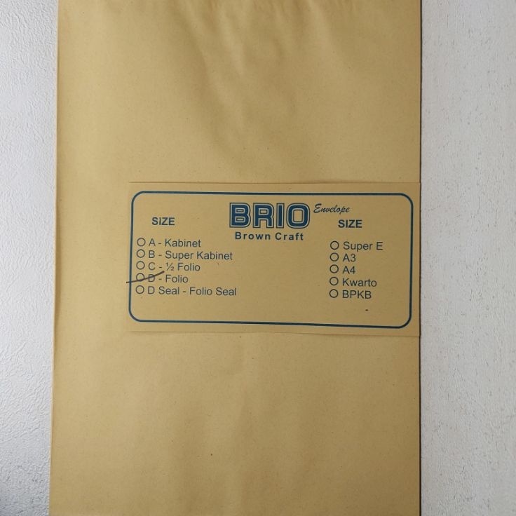 

Amplop besar coklat folioperpak isi 1