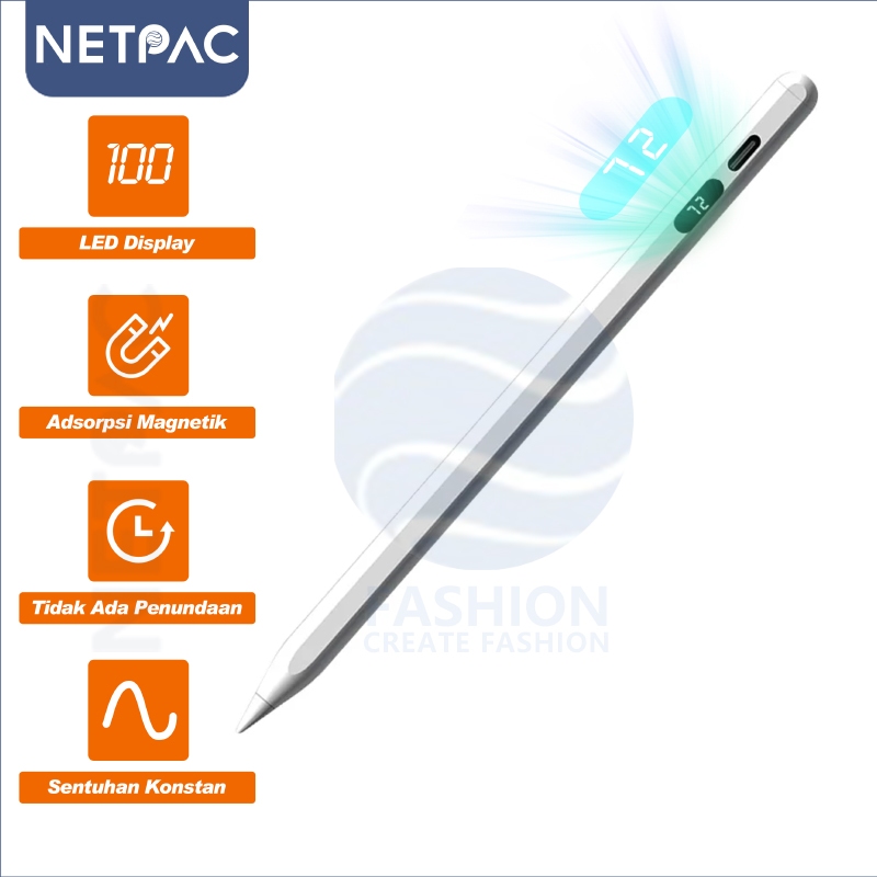 NETPAC Capacitive Pen LED Digital Display Stylus Pen Online Class IPAD Painting Special Pen Art Tabl