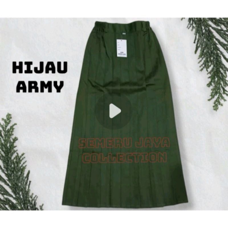 SERAGAM SEKOLAH ROK PANJANG HIJAU ARMY SD, SMP, SMA ROK PANJANG
