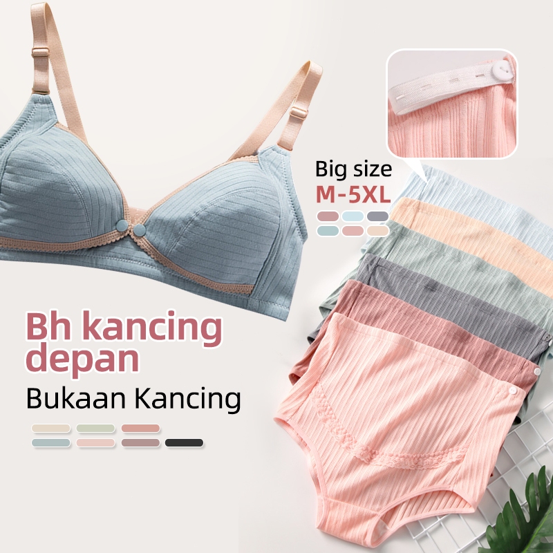 Bh Menyusui Push Up Nursing Bra Kancing Depan New Katun Bra Menyusui Bahan Katun Busa XY01