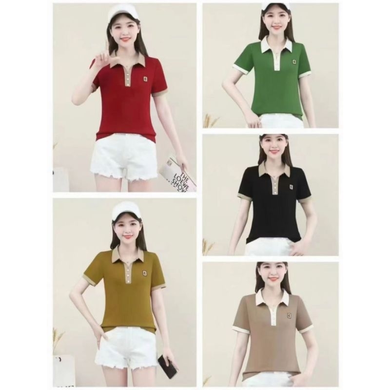 BLOUSE IMPORT PREMIUM BKK AK#8806 KAOS KERAH BANGKOK JUMBO BIGSIZE