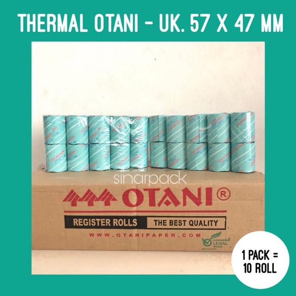 

Harga Promo HARGA PER PACK Kes Struk Kasir Thermal OTANI 57x47 Black Kes Roll Struk Struk EDC