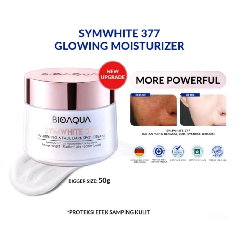 Moisturizer BIOAQUA Symwhite 377 cream pemulihan wajah 50g krim penghilang flek hitam whitening