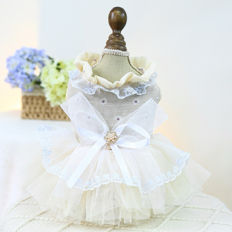 Pakaian baju dress anjing dan kucing betina model dress princess tutu skirt cantik
