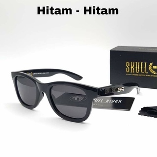Kacamata Skull Rider Hitam Polarized Pria Sunglasses Gaya Keren Import - SR 2210