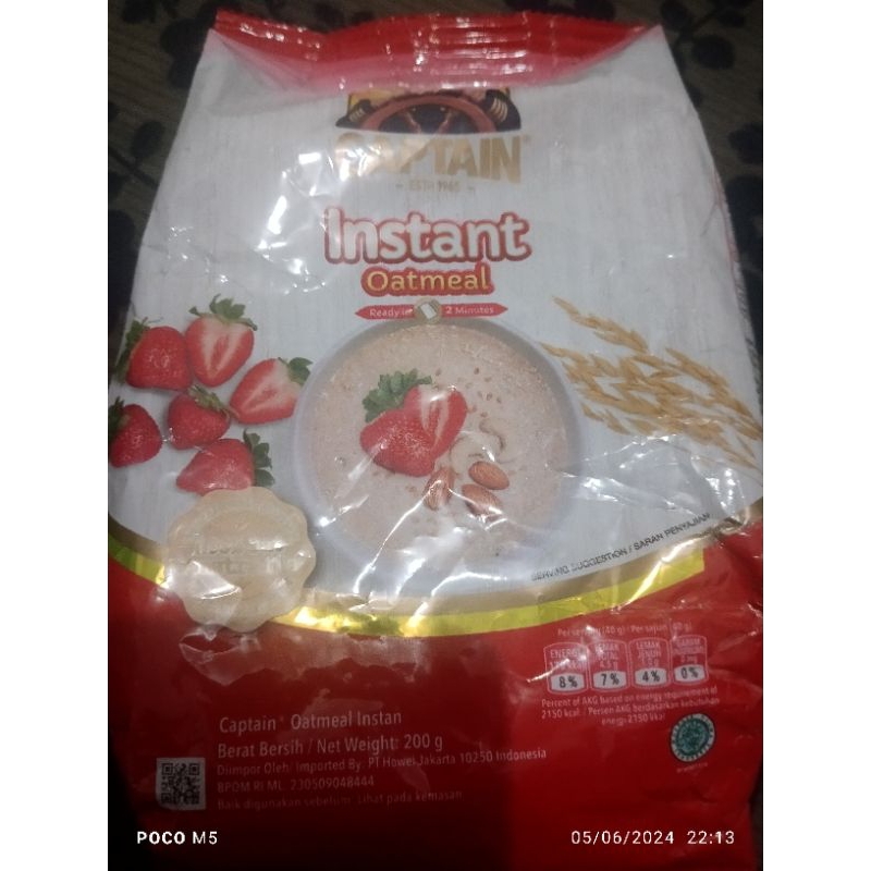 

Captain Instant Oatmeal 200 gram