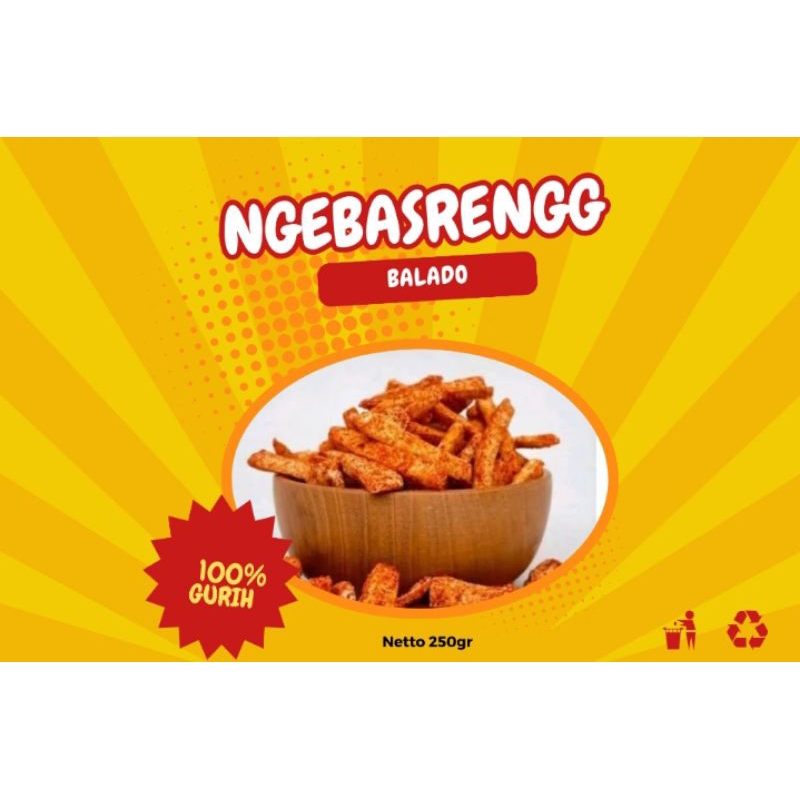 

Keripik Basreng Balado 250gr