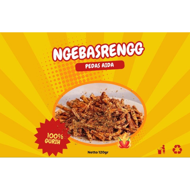 

Keripik Basreng Pedas Aida 120gr