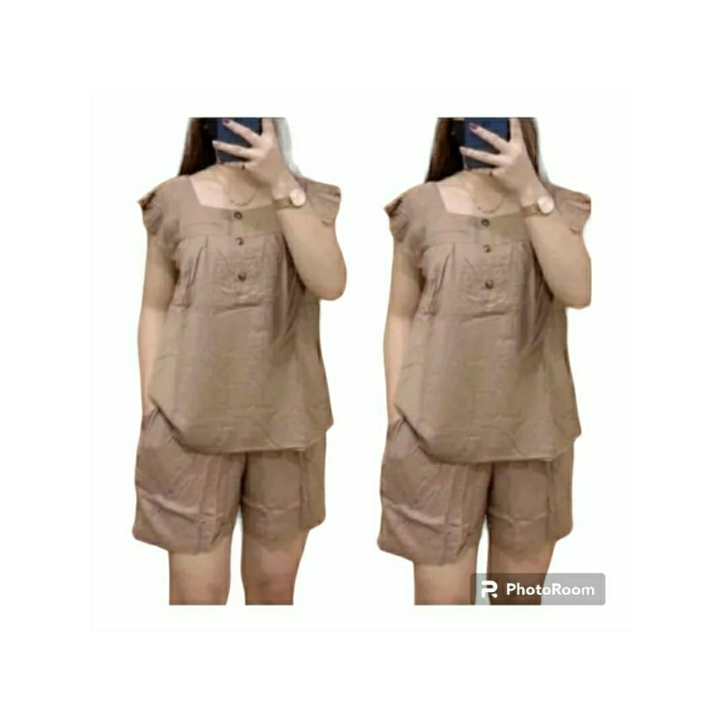 Baju Setelan Wanita Terbaru Jumbo Busui Kancing Depan Termurah 2024 Bangkok Kekinian