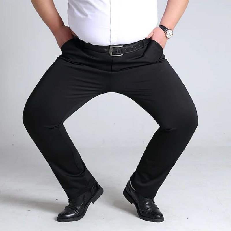CELANA BAHAN PRIA SLIMFIT KANTOR JUMBO 33-44