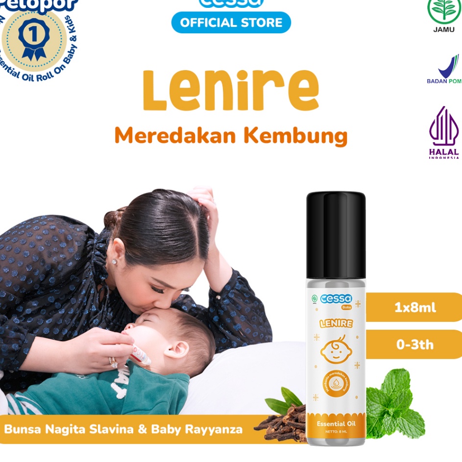 

Cessa Baby Lenire Natural Essential Oil Meredakan Perut KembungMual