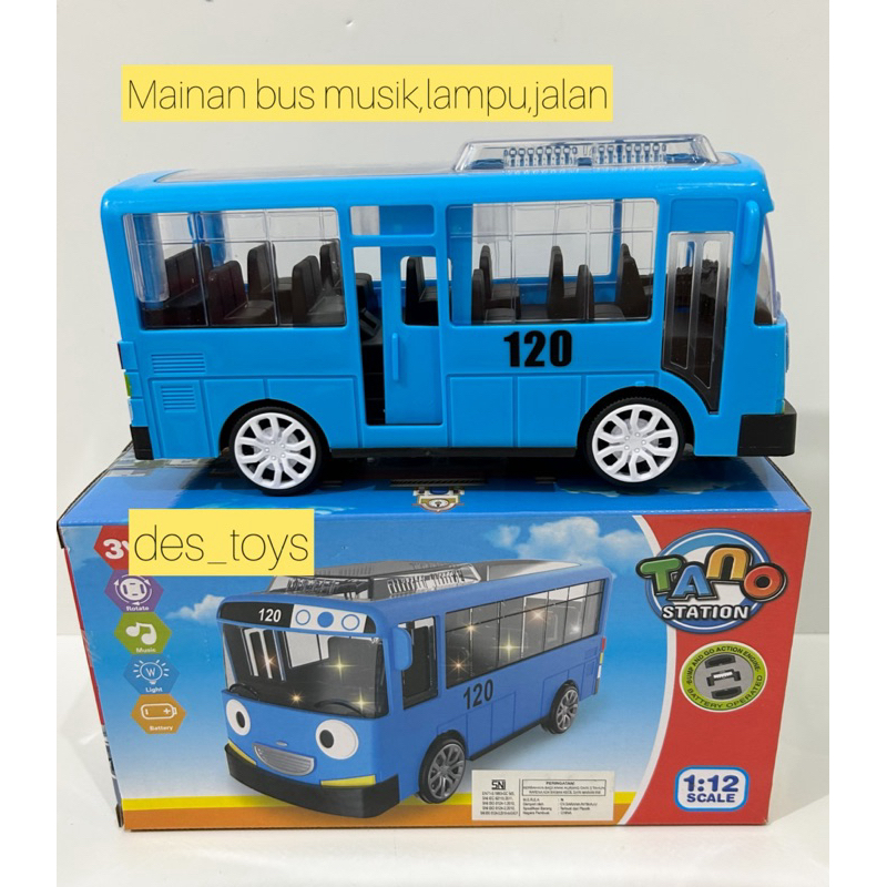 NEW MAINAN ANAK BUS TANO STATION THE LITTLE BUS SKALA 1:12 BUS ADA LAMPU MUSIK DAN JALAN
