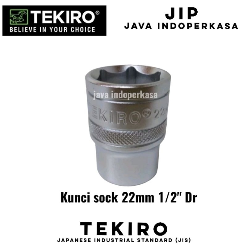 mata kunci shock 22 mm merk tekiro 1/2" Dr