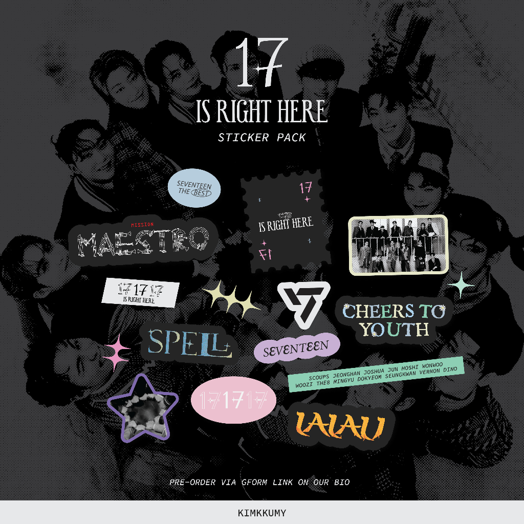 

KIMKKUMY | SEVENTEEN IS RIGHT HERE STICKER PACK