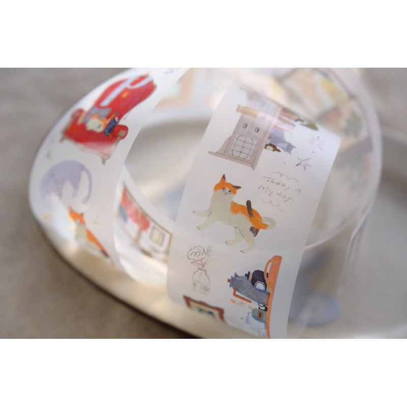 

Sample Life with Cats PET Tape by Ours perloop