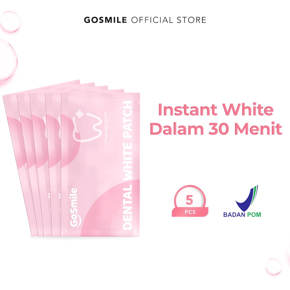 Go Smile Dental White Patch  Untuk Memutihkan Gigi seperti Bleaching dengan Glycerin Menthol dan PVP