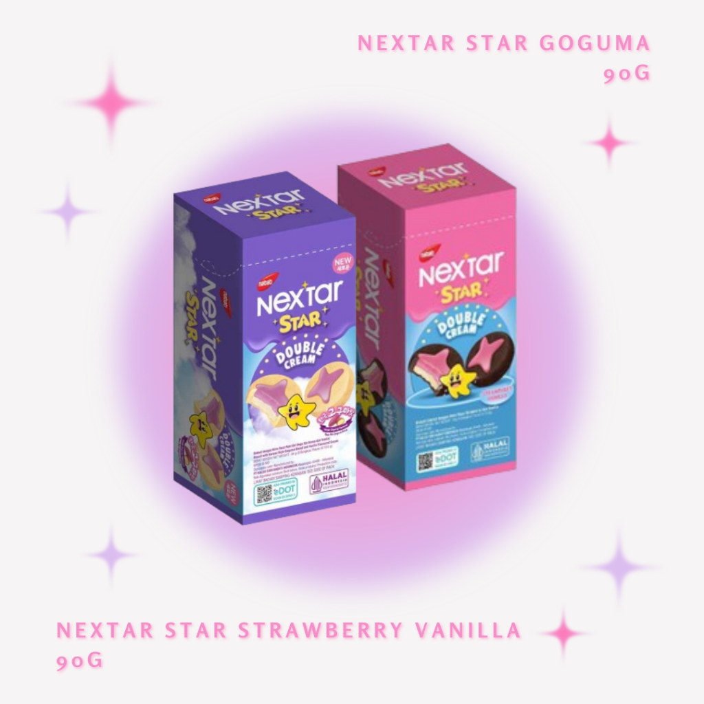 

NEXTAR STAR COOKIES GOGUMA DAN NEXTAR STAR COOKIES STRAWBERRY VANILLA MURAH 90GR