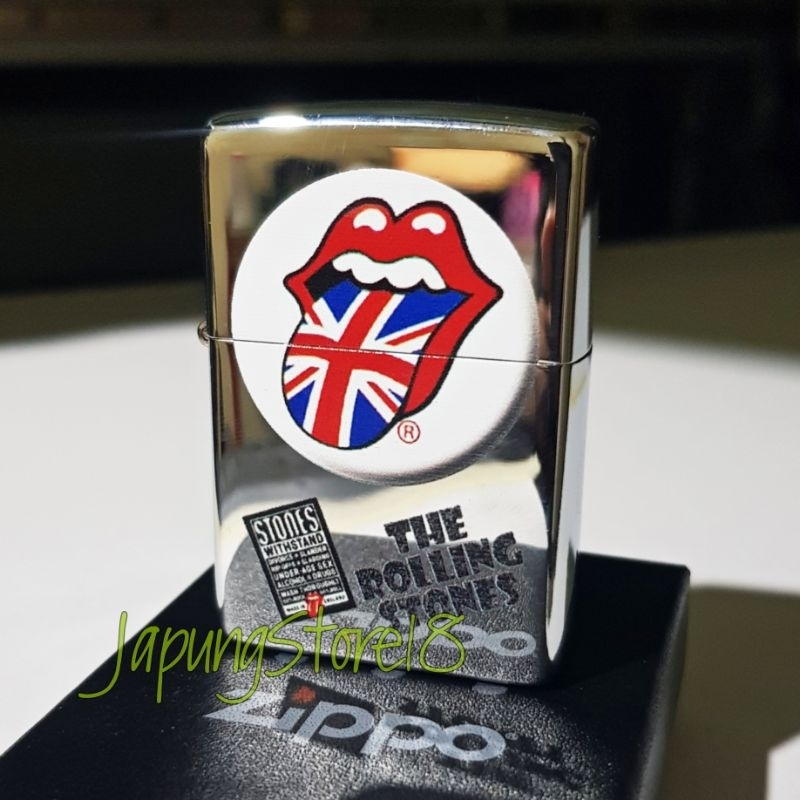 zippo Rolling stone Korek Api zippo Gambar Rolling stone Print uv korek api band luar zippo silver